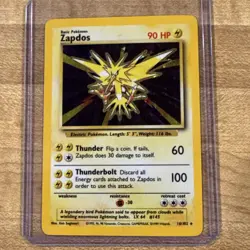 Pokemon TCG Zapdos Base Set 16/102 Holo Unlimited Holo Rare NM - Image 1
