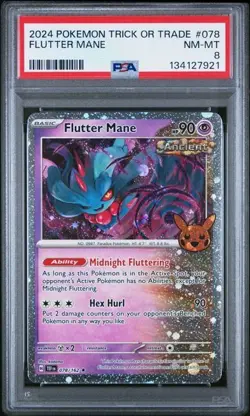 2024 POKEMON TRICK OR TRADE #078 FLUTTER MANE PSA 8 - Image 1