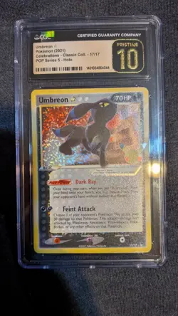 Pokemon TCG Umbreon Gold Star Celebrations Classic Collection 25th Anniversary. - Image 1