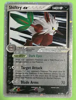 Pokemon TCG Shiftry EX 97/100 Holo Ultra Rare Foil Card Vintage NOT MINT NO PLAY - Image 1