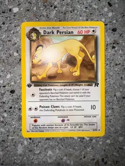 Pokemon TCG Cards 1st Edition Dark Persian 42/82 Team Rocket Uncommon - Image 3