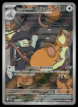Pokemon Cards Team Rocket's Raticate 202/182 Destined Rivals NM - Image 1