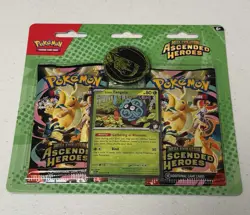 Pokemon Mega Evolution Ascended Heroes 2 Pack Blister Erikas Tangela SEALED - Image 1