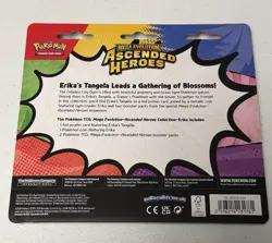Pokemon Mega Evolution Ascended Heroes 2 Pack Blister Erikas Tangela SEALED - Image 2