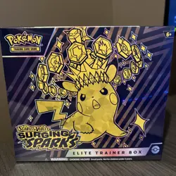 Pokemon TCG Scarlet & Violet SURGING SPARKS Elite Trainer Box FACTORY SEALED ETB - Image 1
