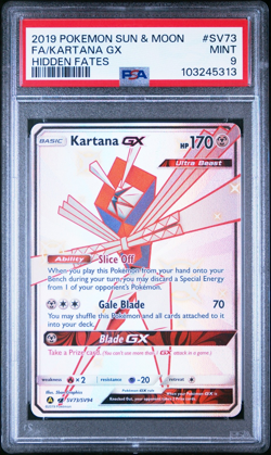 Kartana GX SV73/SV94 Hidden Fates: Shiny Vault Holo Pokemon PSA 9 Mint - Image 1