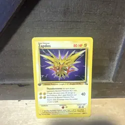 Pokemon Zapdos Fossil 30/62 1st Edition Regular Rare 80 HP Wizards 1999 English - Image 1