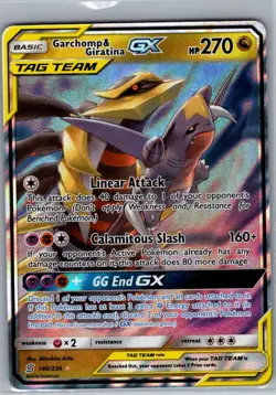 Garchomp & Giratina GX 146/236 SM - Unified Minds - Pokemon Card - NM - Image 1