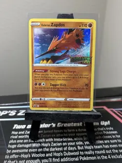 Pokemon Galarian Zapdos Evolving Skies Prerelease Black Star Promo SWSH124 NM - Image 1