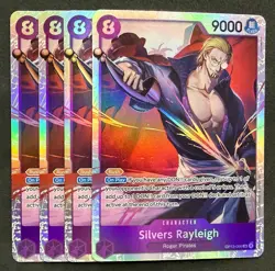One Piece Silvers Rayleigh OP13-066 SR Foil Playset (x4) Carrying on His Will NM - Image 1