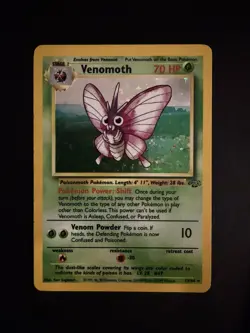Venomoth 13/64 Pokemon Jungle Rare Moderately Played Card - Image 1