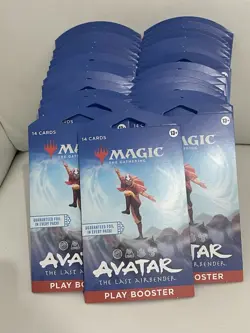 Magic The Gathering Avatar 14-Card Sleeved Play Booster Lot of 17!-Sealed MTG - Image 1