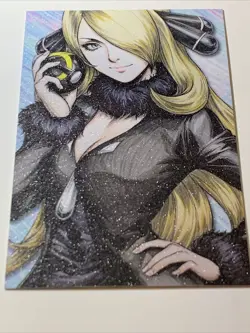 Cynthia Elite Trainer Hot Sexy Goddess Anime Doujin Sketches Art Card Girl Waifu - Image 5