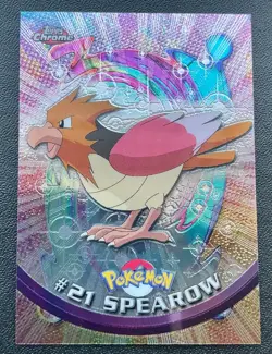 Pokemon #21 Spearow Card Foil Holo Topps Chrome 2000 TV Animation Series 1 - Image 2