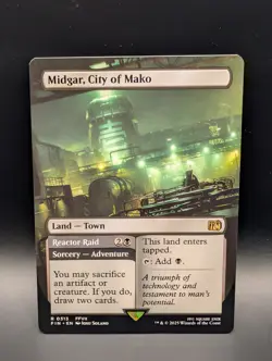 MTG - Midgar, City of Mako - BORDERLESS - Land Town - FIN #313 - Rare - Image 1