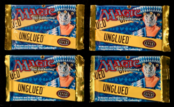 1998 Magic The Gathering, Lot of 4 Factory Sealed Unglued Booster Packs - Image 1