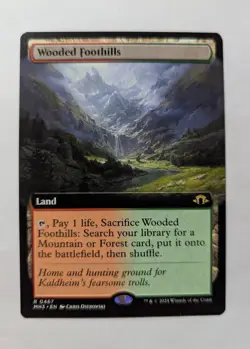 1x Wooded Foothills Extended Art Modern Horizons 3 Magic MTG x1 - Image 1