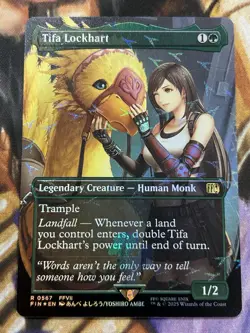 Tifa Lockhart #567 (Borderless) Chocobo Track Foil MTG Final Fantasy Promo - NM - Image 1