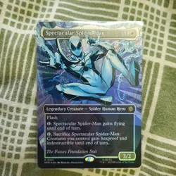 2025 MTG Spectacular Spider-Man (0241) Borderless Textured Foil - Image 1