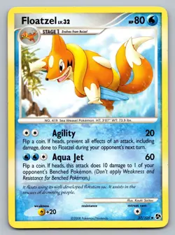 Pokemon TCG Great Encounters Floatzel 37/106 - Image 1