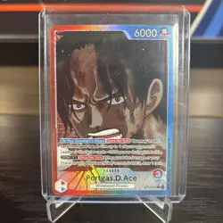 One Piece TCG Portgas.D.Ace OP13-002 Alt Art Leader Card English - Image 1