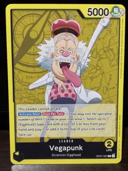 Vegapunk OP07-097 Leader English 500 Years Future One Piece TCG Card Game - Image 1