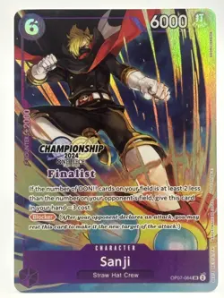 Sanji OP07-064 EN ONE PIECE TCG 2024 Championship Finalist-NM - Image 1