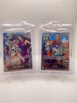 ONE PIECE BOA HANCOCK OP07-038 + ONE PIECE SHANKS OP09-001 SEALED PROMOS - Image 1