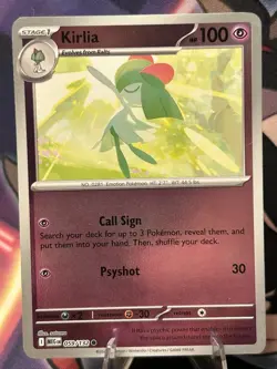 Kirlia 059/132 Me01: Mega Evolution Reverse Holo TCG Pokemon Card - Image 1