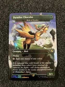 Magic the Gathering MTG - Paradise Chocobo (Borderless) Foil - Final Fantasy - Image 1