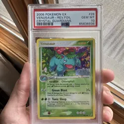 PSA 10 VENUSAUR 28/100 EX CRYSTAL GUARDIANS REVERSE HOLO FOIL POKEMON - Image 1