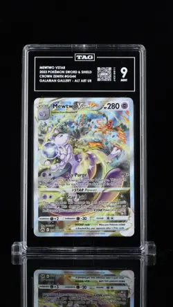 Mewtwo VSTAR Pokemon SWSH Cron Zenith GG44 Galarian Gallery Alt Art UR TAG 9 - Image 1