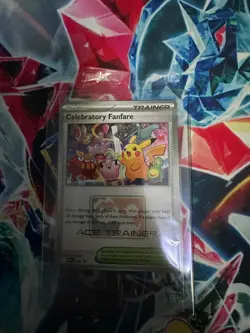 SEALED Pokemon Celebratory Fanfare Ace Trainer Promo 2025 English Card - Image 1
