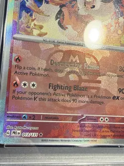 Pokemon TCG Flareon Master Ball Reverse Holo 013/131 Prismatic Evolutions PSA 10 - Image 2