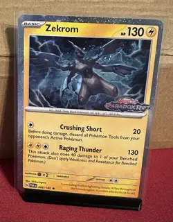 Zekrom 66/182 Paradox Rift Stamped Cosmo Foil Rare Promo - Pokemon TCG - Image 1