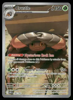 Pokemon Cards Crustle 186/182 Destined Rivals Illustration Rare NM - Image 1