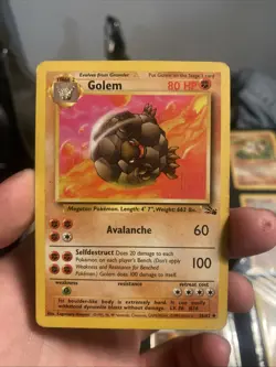 Golem 36/62 Fossil mp Pokemon TCG - Image 1