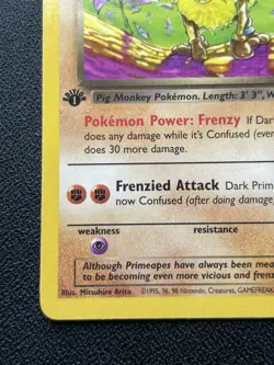 Pokemon Dark Primeape 43/82 1st Edition Team Rocket Uncommon LP - Image 5