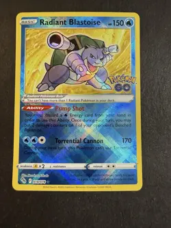 Radiant Blastoise Radiant Rare Pokemon GO 018/078 NM - Image 1
