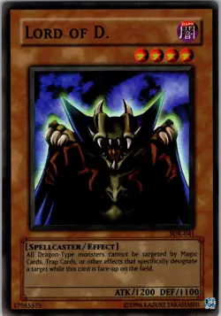 Yu-Gi-Oh TCG Lord Of D. SDK-041 Unlimited Super Rare Card LP-NM - Image 1