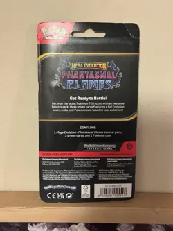 Pokemon TCG Mega Evolution—Phantasmal Flames Booster Pack, 3 Promo Cards, Coin - Image 3