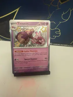Pokemon Tinkaton Holo Stage 2 140 HP Card 167/091 SV Paldean Fates English - Image 1