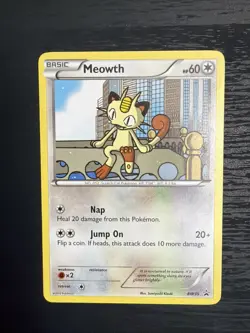 Pokemon Tcg Meowth BW35 Promo Card Rare 151 Black And White - Image 1