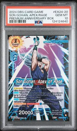 Beast Gohan Apex of Rage FOIL #EX24-20 Dragon Ball Super Card PSA 10 GEM MINT - Image 1