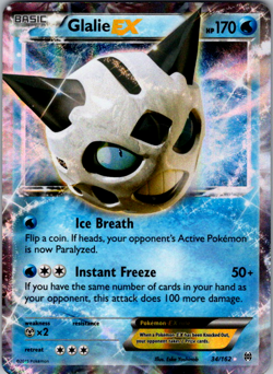 Glalie EX 34/162 - Pokemon TCG Breakthrough XY Full Art Ultra Rare Card - Image 1