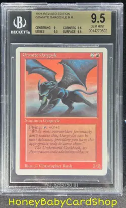 MTG 3rd Edition Revised 1994 Granite Gargoyle BGS 9.5 GEM MINT Old School 93/94 - Image 1
