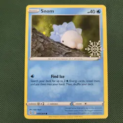 FART WHOLE SWIRL BLEED 🌀💫 Snom 084/264 Snowflake Stamped Holo Pokemon Card - Image 5