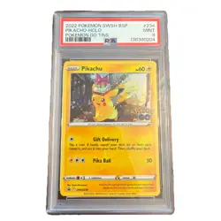 2022 Pokemon Swsh Black Star Promo Pokemon Go Tins Pikachu-Holo #234 PSA 9 - Image 1