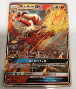 Pokemon TCG Blaziken GX Full Art 28/168 Sun & Moon Celestial Storm NM Ultra Rare - Image 1