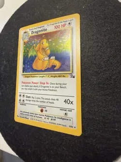 Pokemon TCG Dragonite Fossil Holo Unlimited NM- - Image 3